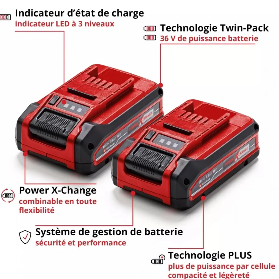 Twinpack 18V 2x3,0Ah - Power X-Change PLUS EINHELL
