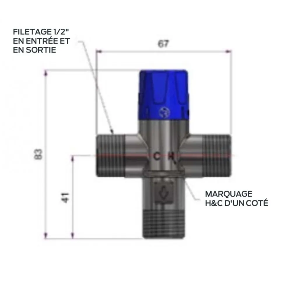 Vanne mitigeur thermostatique - M15x21 Reliance Valves