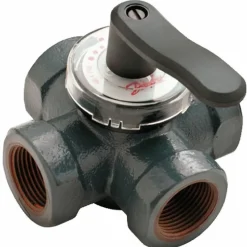 Vanne rotative filetage femelle - en fonte 4 voies - HRE DANFOSS
