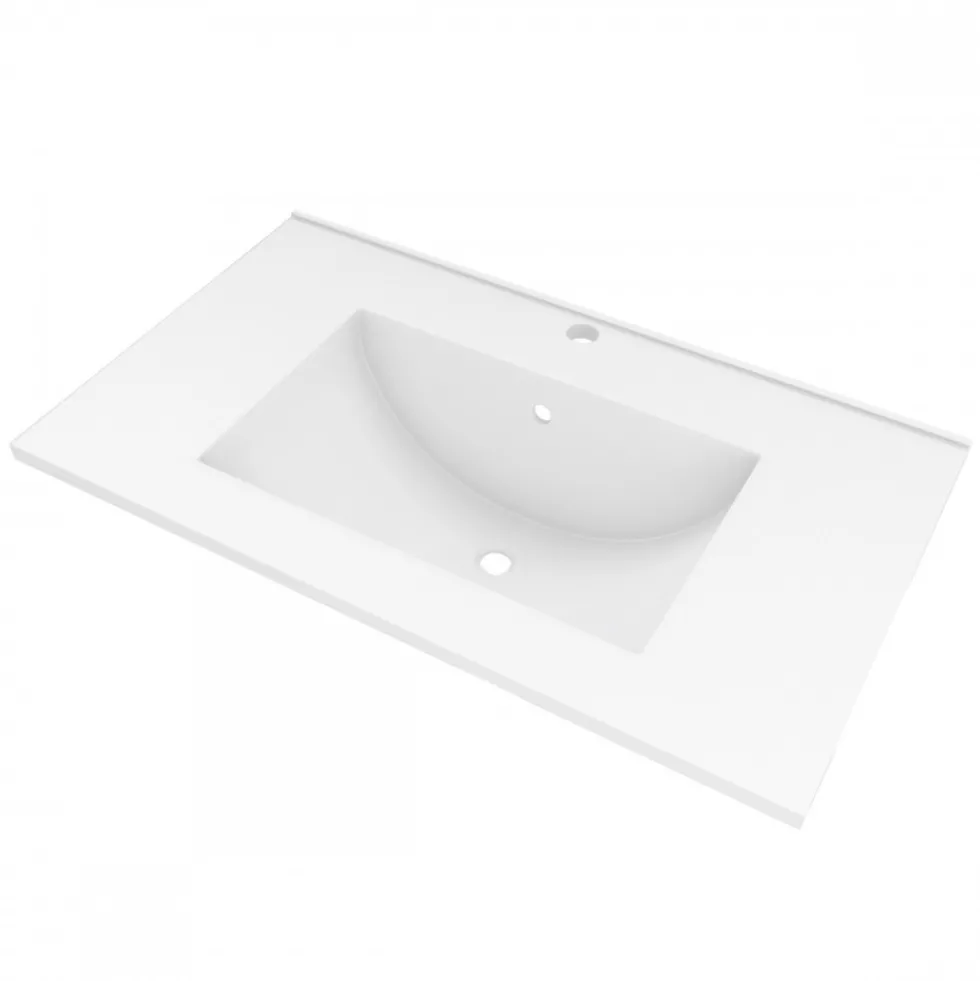 Vasque à encastrer 80 cm céramique blanche Atos/Ready AURLANE