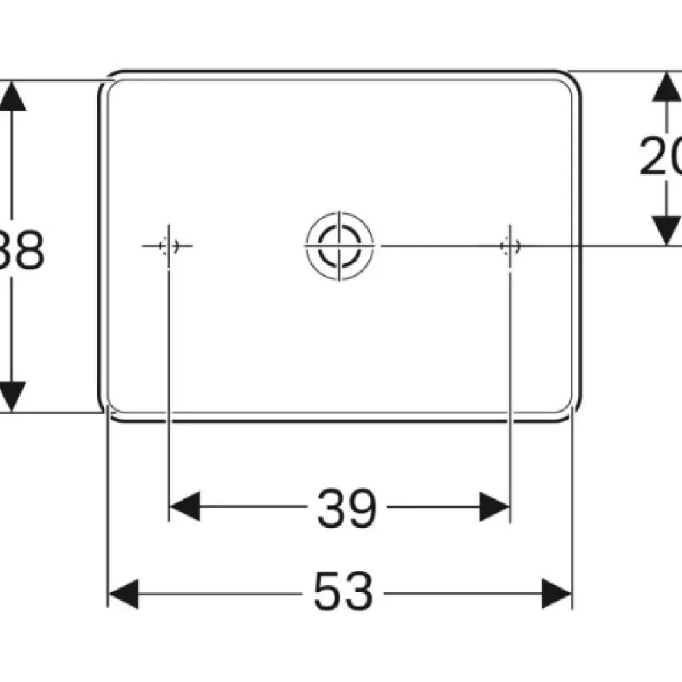 Vasque à poser - céramique - rectangulaire - 550x400 mm - VariForm GEBERIT