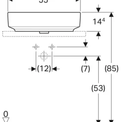 Vasque à poser - céramique - rectangulaire - 550x400 mm - VariForm GEBERIT