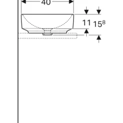 Vasque à poser - céramique - rectangulaire - 550x400 mm - VariForm GEBERIT