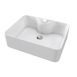 Vasque à poser rectangulaire 48 x 37 cm - blanc - Fjord AURLANE