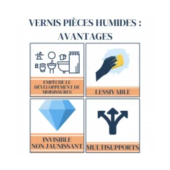 Vernis pièces humides multisupports mat invisible Mauler