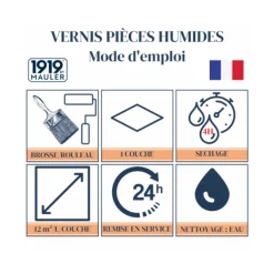 Vernis pièces humides multisupports mat invisible Mauler