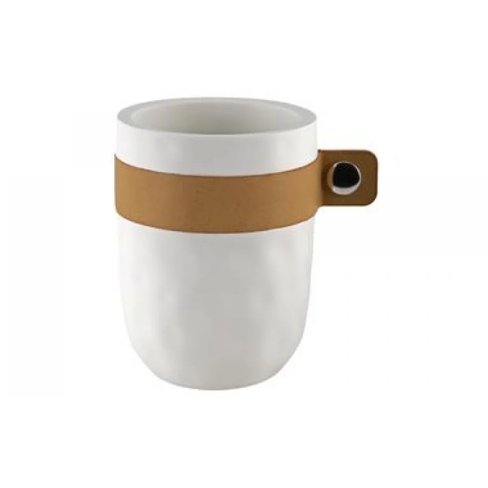 Verre à dents - style Mug - Blanc - Lio SPIRELLA