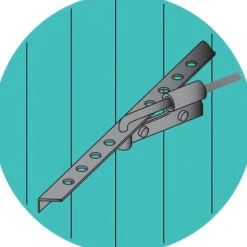 Verrou-clic sécurité pour crochet de volet à crémaillère - noir TORBEL