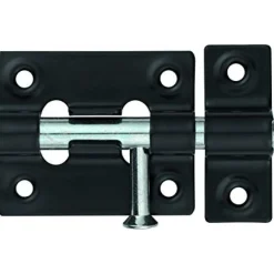 Verrou de box - 45 mm - pêne rond coulissant - noir - SRR45 ABUS