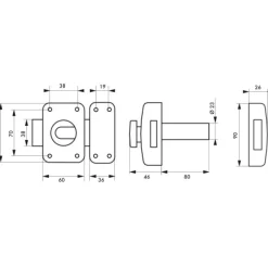 Verrou de porte à bouton et cylindre haute sûreté - TRANSIT 2 FTH THIRARD