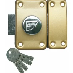 Verrou en applique - à bouton - clés sur n° AGL697 - City R6 ISEO CITY
