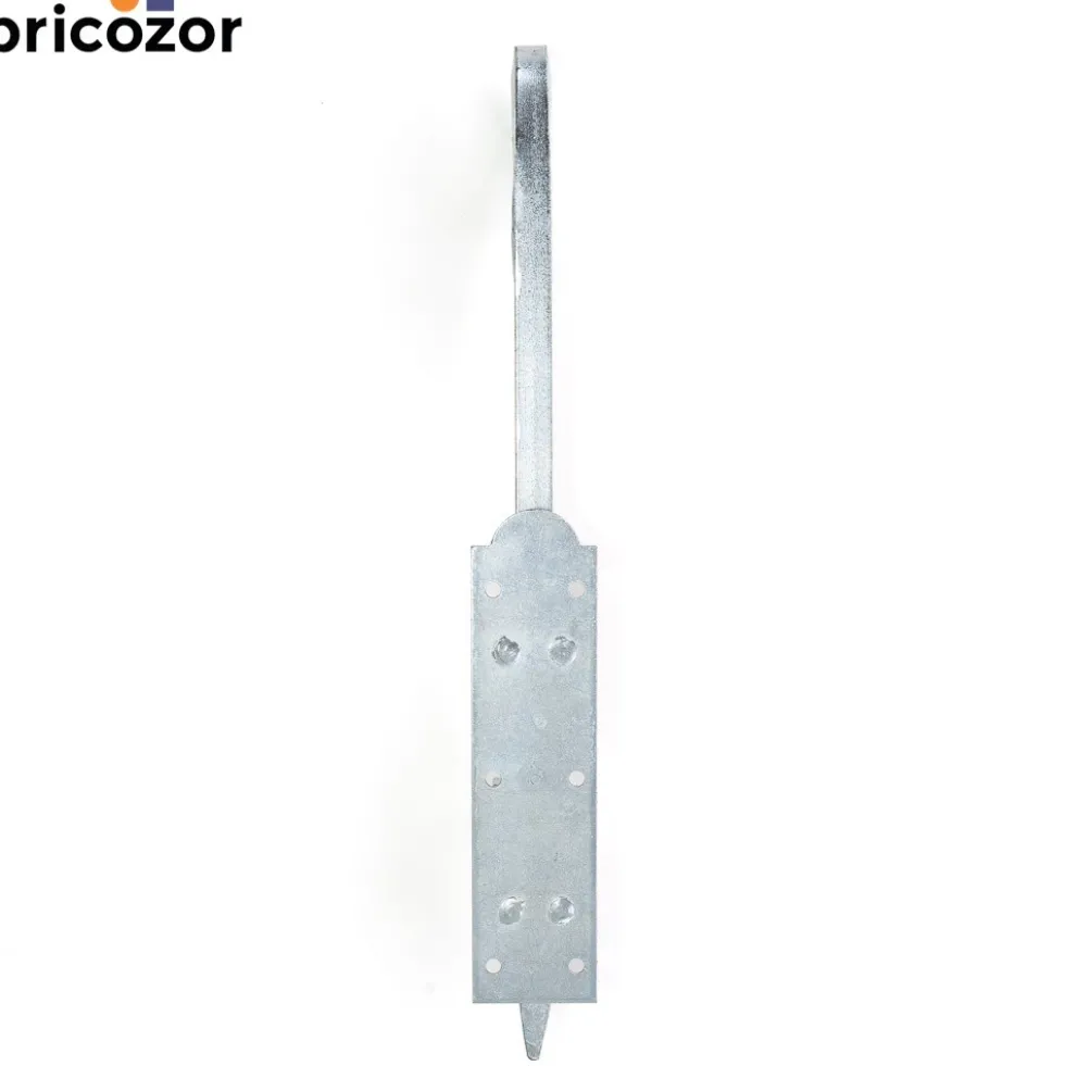 Verrou en applique - à tige carrée - crosse forgée façon Louis XIII BRICOZOR
