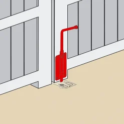 Verrous de pied en acier avec platine - lot de 5 TORBEL