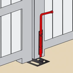 Verrous de pied à souder sans platine en acier zingué blanc - lot de 6 TORBEL