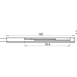 Verrou semi-fixe à levier renforcé PE2 jeu de 12 mm L 120 mm FERCO