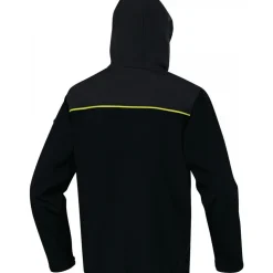 Veste de travail à capuche déperlante Softshell HORTEN 2 noir et jaune DELTA PLUS