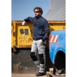 Veste de travail thermique bleue marine MIKAN - avec col montant Coverguard