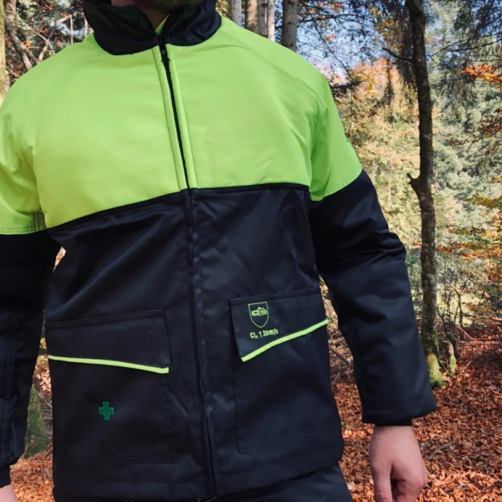 Veste forestière noire protection pour scie à chaîne Prior Classe 1 FRANCITAL