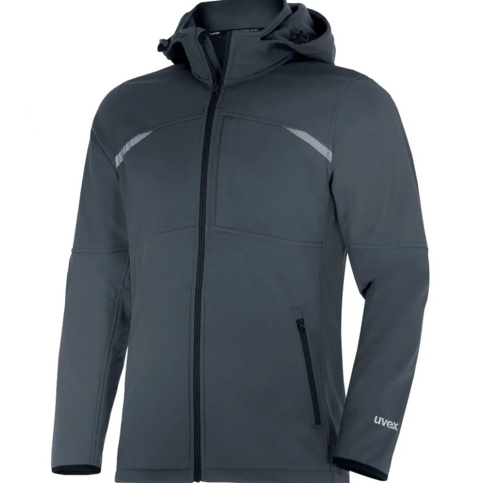 Veste Softshell à capuche pour homme suXXeed craft - anthracite UVEX
