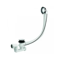 Vidage baignoire universel NF - à câble 650 mm - siphon orientable VALENTIN