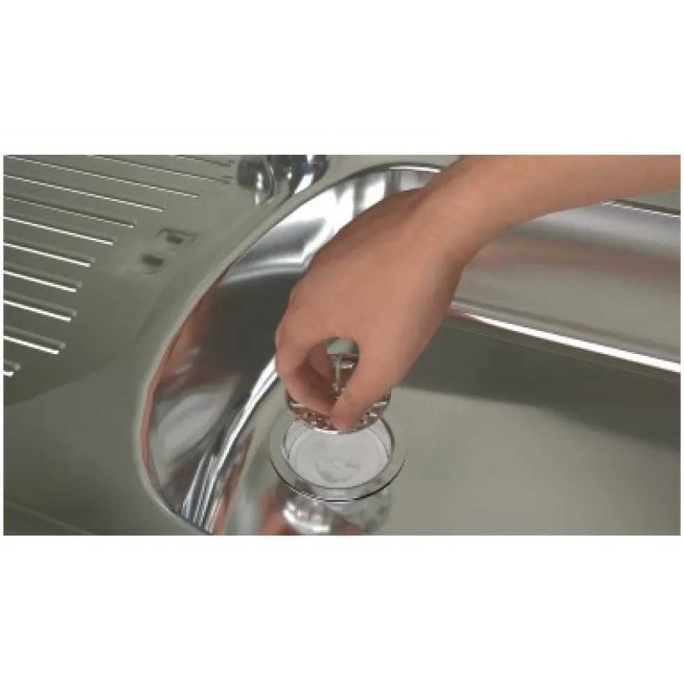 Vidage complet pour évier 2 cuves - Siphonette Cleany Quick VALENTIN