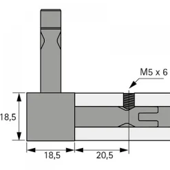Vis de blocage M5 x 6 mm - finition noir mat HETTICH
