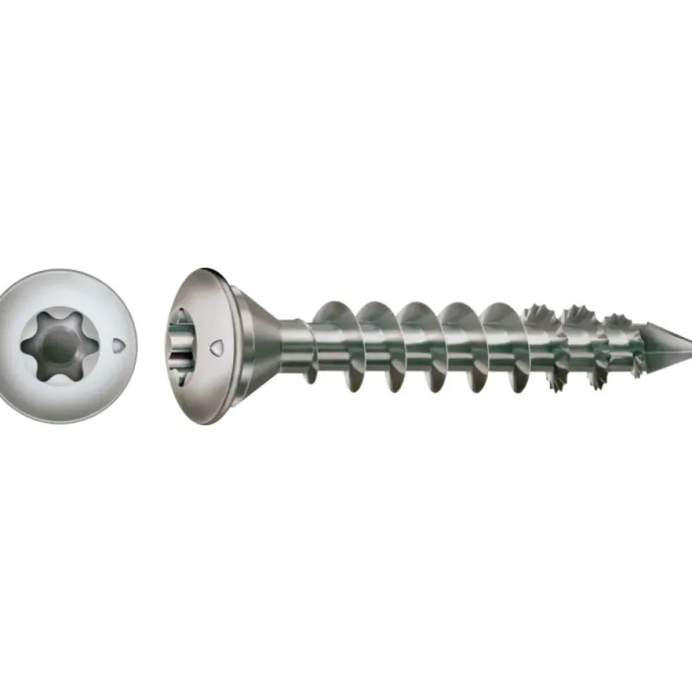 Vis pour pied de poteau inox A2 - 8x50mm - tête fraisée bombée SPAX