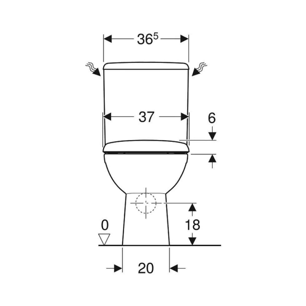 Wc à poser - cuvette sans bride - abattant silencieux - Renova SH Rimfree GEBERIT