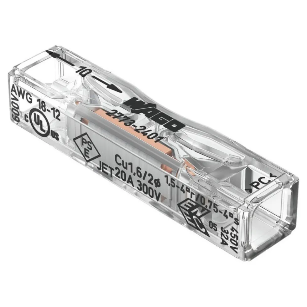 100 X Borne de connexion universelle Push Wire Inline série 2773 WAGO