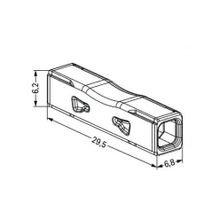 100 X Borne de connexion universelle Push Wire Inline série 2773 WAGO
