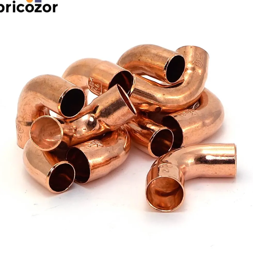 10 X Coude cuivre 90° grand rayon M/F à souder 1ACU BRICOZOR