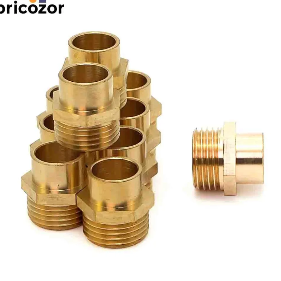 X10 Manchon laiton 243GCU à souder mâle 15x21 à visser BRICOZOR