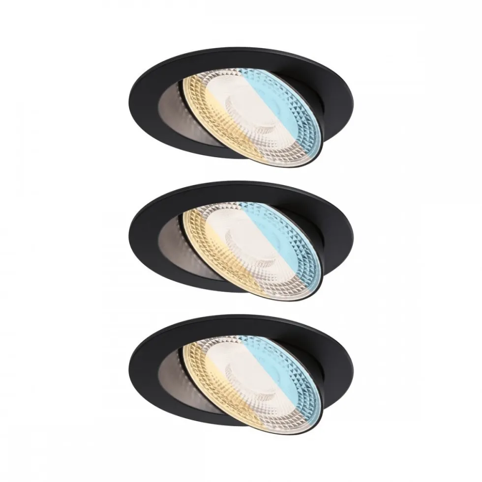 3 x Spot LED à encastrer orientable - 5W - gradable - WhiteSelect PAULMANN