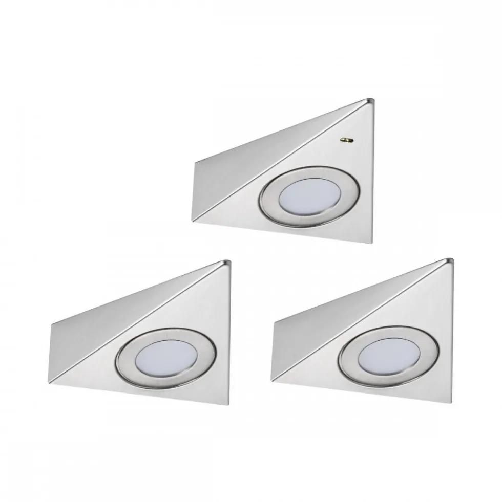 3 x spot LED pour meuble avec détecteur de mouvement - Trias PAULMANN